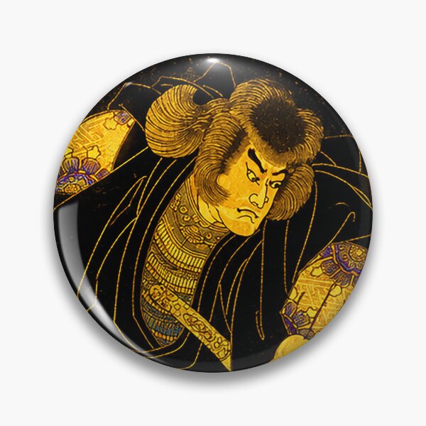 Item preview, Cyberpunk Ukiyo-e Kabuki Samurai | Japanese Warrior Golden Buddha Art designed and sold by RhymeArc.