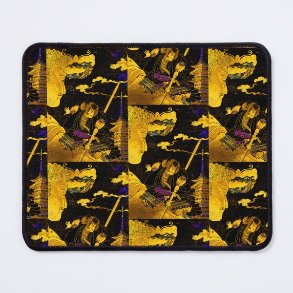 Item preview, Cyberpunk Ukiyo-e Kabuki Samurai | Japanese Warrior Golden Buddha Art designed and sold by RhymeArc.