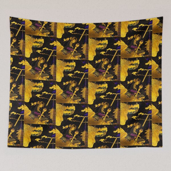 Item preview, Cyberpunk Ukiyo-e Kabuki Samurai | Japanese Warrior Golden Buddha Art designed and sold by RhymeArc.
