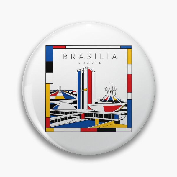 Item preview, Brasilia Mondrian style poster 3D designed and sold by CMYKStudio.