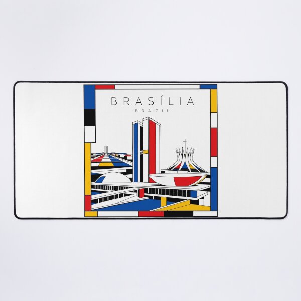 Item preview, Brasilia Mondrian style poster 3D designed and sold by CMYKStudio.