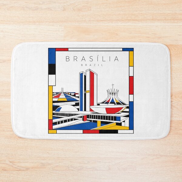 Item preview, Brasilia Mondrian style poster 3D designed and sold by CMYKStudio.
