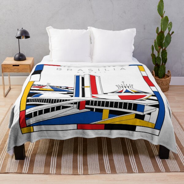 Item preview, Brasilia Mondrian style poster 3D designed and sold by CMYKStudio.