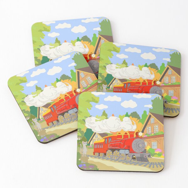 Item preview, Cheerful Red Steam Train designed and sold by AchtungStudio.
