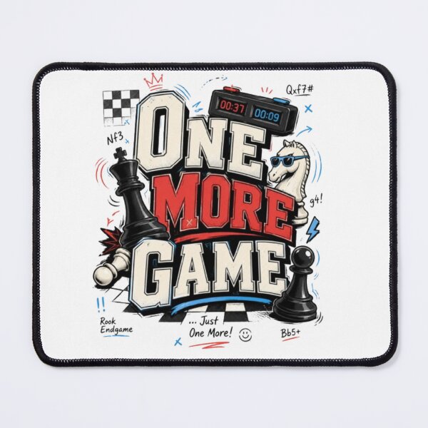 Item preview, One More Game Late Night Chess Player designed and sold by KnightVibe.