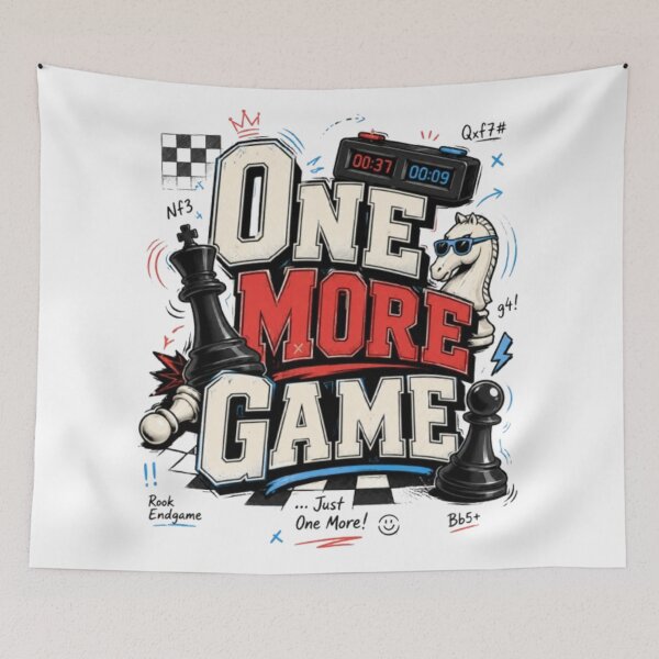 Item preview, One More Game Late Night Chess Player designed and sold by KnightVibe.