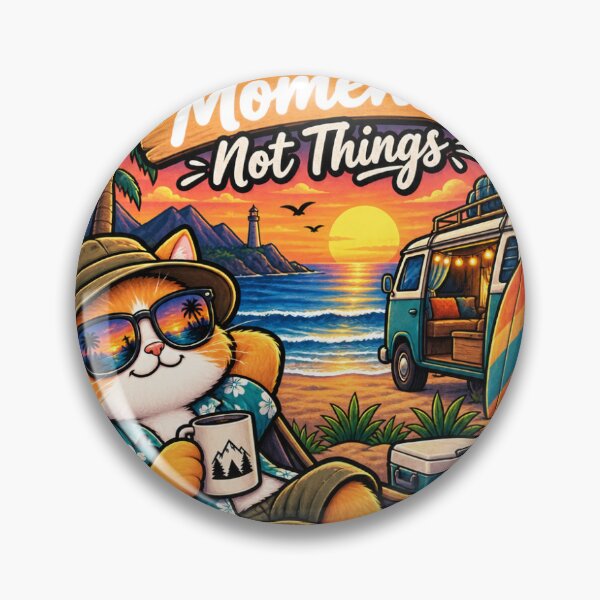 Item preview, Collect Moments Not Things Vintage Travel Cat Design designed and sold by lovepower.