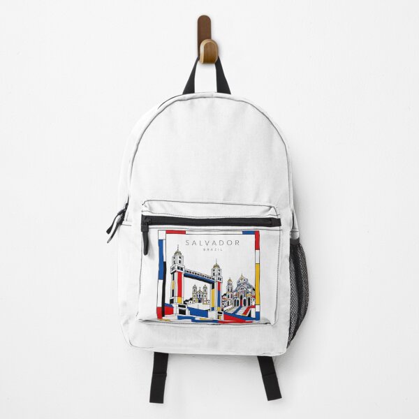 Item preview, Salvador de Bahia Mondrian style poster 3D designed and sold by CMYKStudio.