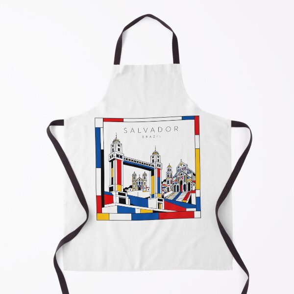 Item preview, Salvador de Bahia Mondrian style poster 3D designed and sold by CMYKStudio.