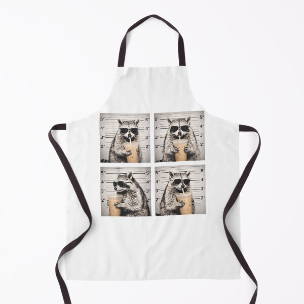 Item preview, Raccoon Drinking Iced Coffee Funny Mugshot Animal Meme Cool designed and sold by HardySidne.