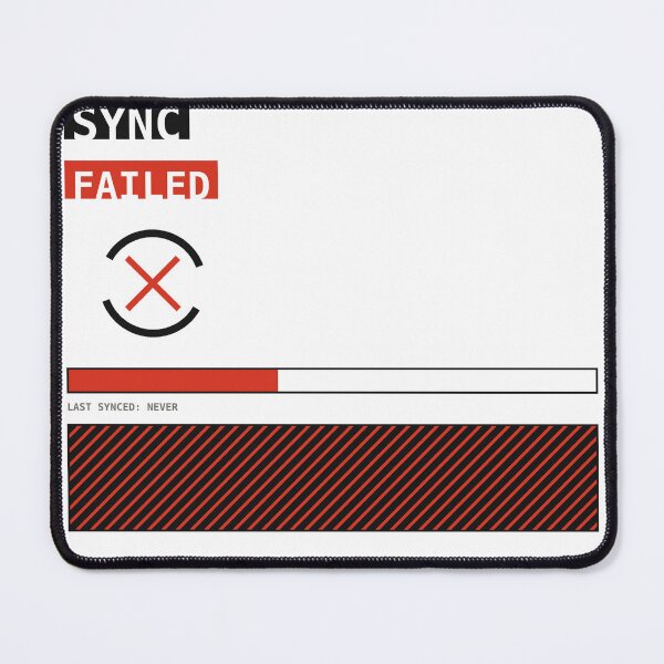 Item preview, Sync Failed Never Synced Sticker designed and sold by PlusScanner.