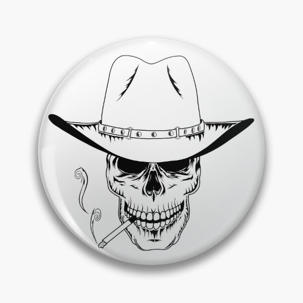 Item preview, Cigar Skull in a Cowboy Hat designed and sold by AchtungStudio.