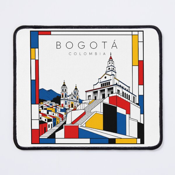 Item preview, Bogotà Mondrian style poster 3D designed and sold by CMYKStudio.