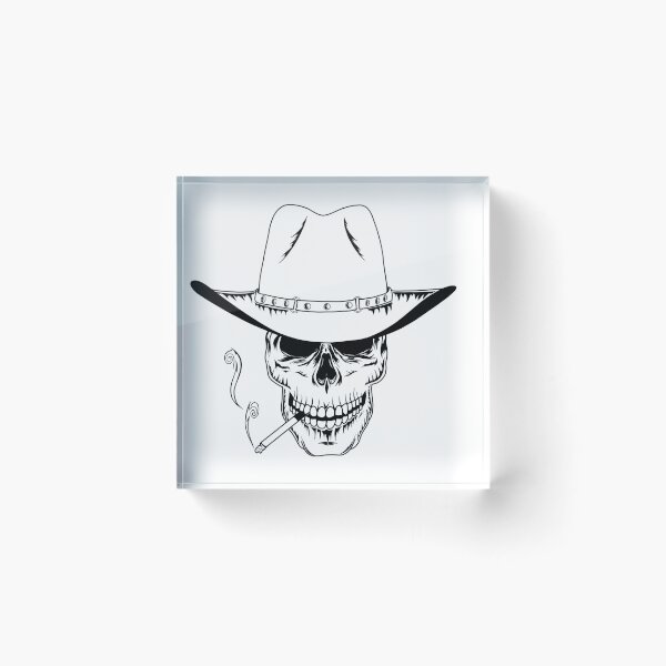 Item preview, Cigar Skull in a Cowboy Hat designed and sold by AchtungStudio.
