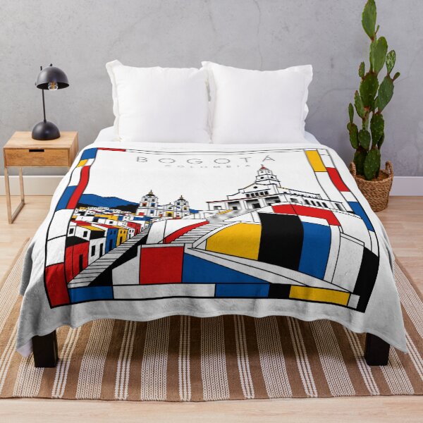 Item preview, Bogotà Mondrian style poster 3D designed and sold by CMYKStudio.