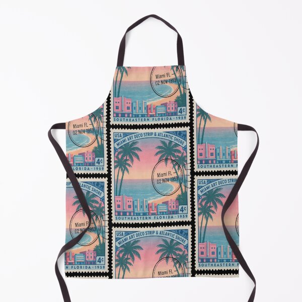 Item preview, Miami USA Art Deco Palm Coast Stamp Sticker designed and sold by stickercuffs.