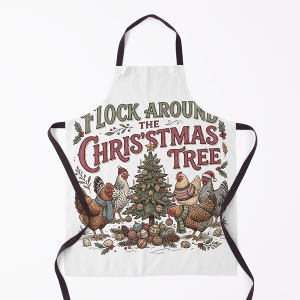 Item preview, Flock Around The Christmas Tree Funny Chicken Farmer Holiday Humor designed and sold by raedattia.