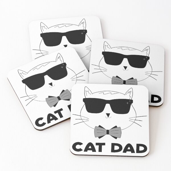 Item preview, Cat Dad Sunglasses Bowtie Funny Pet Owner Present designed and sold by Dmo3HarkoArt.