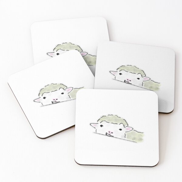 Item preview, Fluffy Baby Lamb Peeking Pencil Drawing designed and sold by raun.draw.