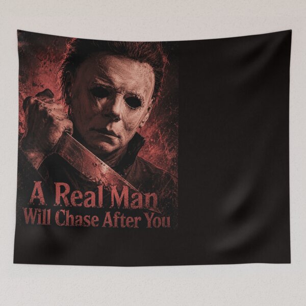 Item preview, Michael Myers Tshirts A Real Man Will Chase After You Horror Movie Fan designed and sold by Hydlaaksmndriss.