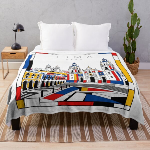 Item preview, Lima Mondrian style poster 3D designed and sold by CMYKStudio.