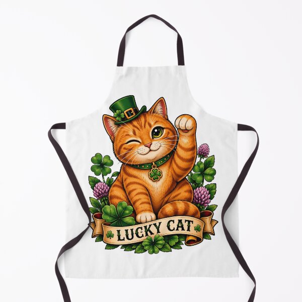 Item preview, Lucky Irish Cat St. Patrick's Day Tattoo Style designed and sold by Old's Cool Cat Studio.