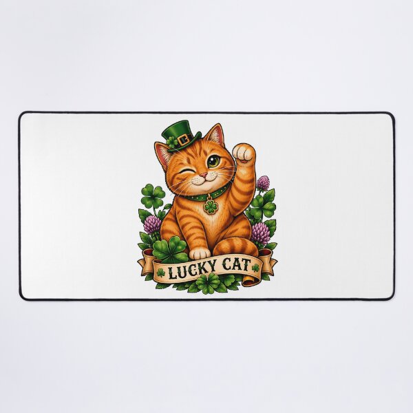 Item preview, Lucky Irish Cat St. Patrick's Day Tattoo Style designed and sold by Old's Cool Cat Studio.