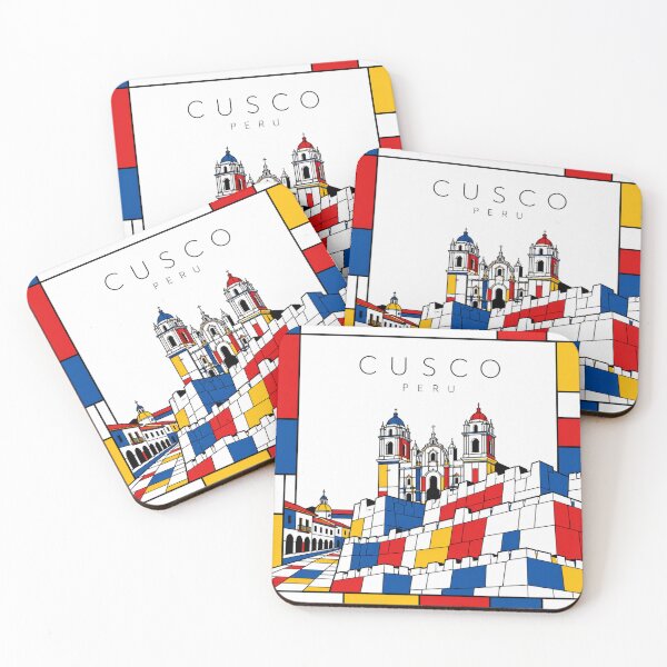 Item preview, Cusco Mondrian style poster 3D designed and sold by CMYKStudio.