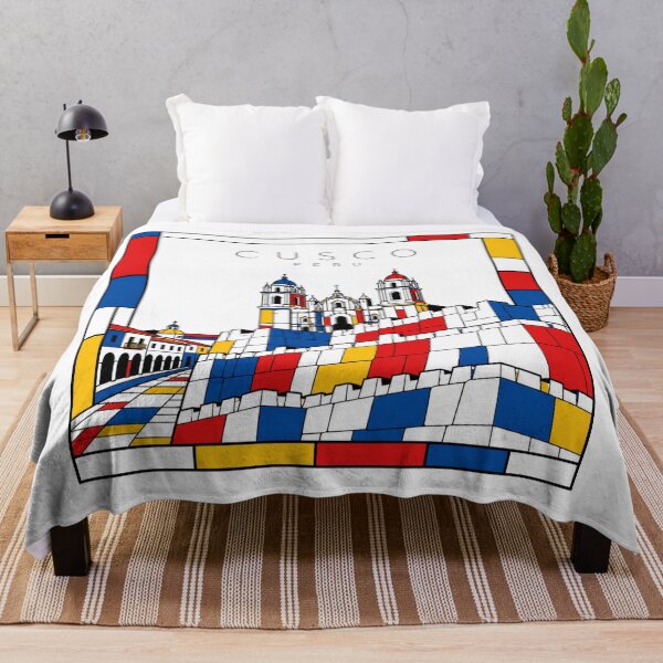 Item preview, Cusco Mondrian style poster 3D designed and sold by CMYKStudio.