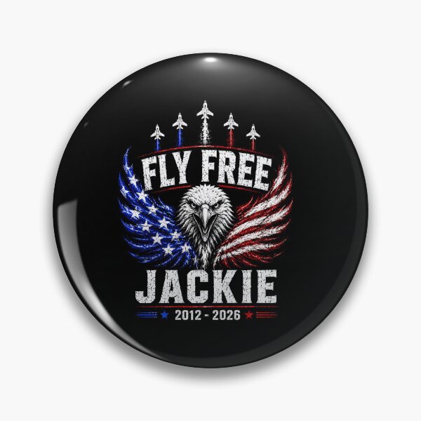 Item preview, Fly Free Jackie Bald Eagle America Flag Memorial Tribute designed and sold by MOHAMED AKKAR.