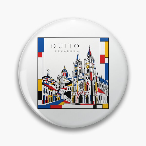 Item preview, Quito Mondrian style poster 3D designed and sold by CMYKStudio.