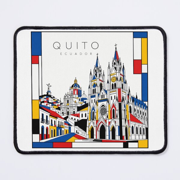 Item preview, Quito Mondrian style poster 3D designed and sold by CMYKStudio.