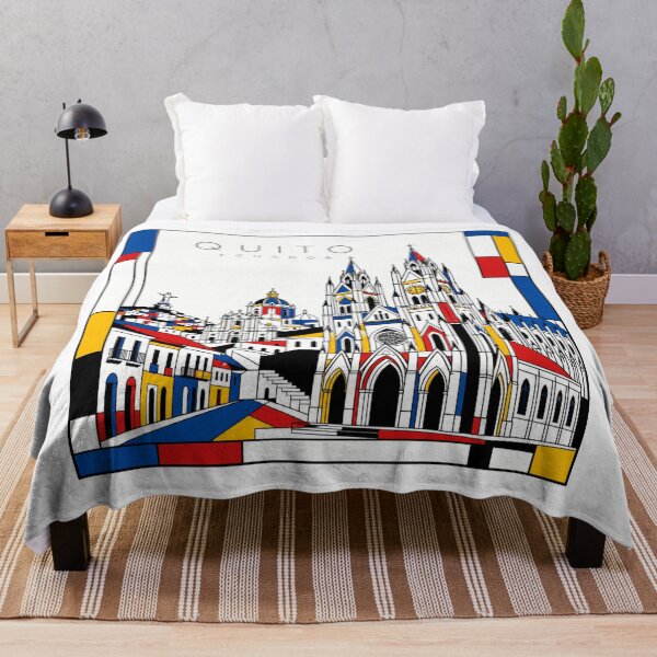 Item preview, Quito Mondrian style poster 3D designed and sold by CMYKStudio.