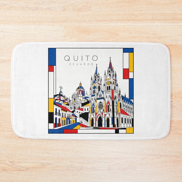 Item preview, Quito Mondrian style poster 3D designed and sold by CMYKStudio.