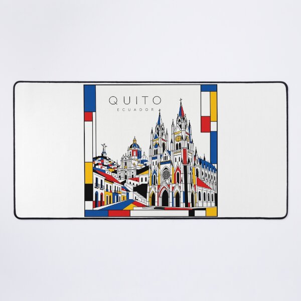 Item preview, Quito Mondrian style poster 3D designed and sold by CMYKStudio.