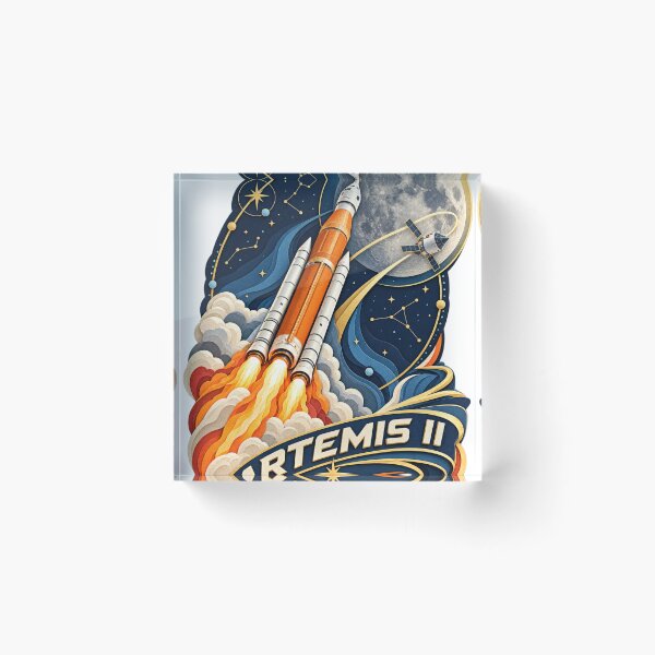Item preview, Artemis II Papercraft Moon Rocket Launch Art designed and sold by Promoffy.