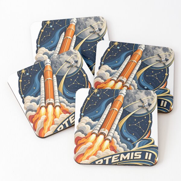 Item preview, Artemis II Papercraft Moon Rocket Launch Art designed and sold by Promoffy.