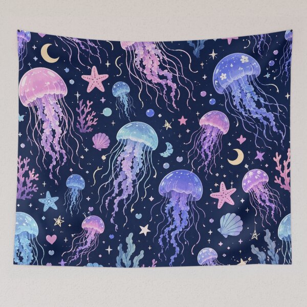 Item preview, Jellyfish Dreamscape Magical Ocean Underwater Fantasy Pattern designed and sold by RJACreative.