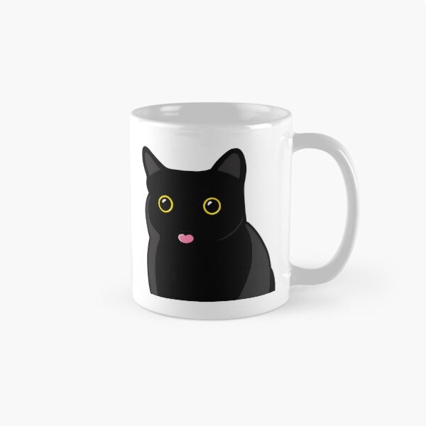 Item preview, Cute Black Cat Pink Heart Tongue Kawaii Art designed and sold by Dmo3HarkoArt.