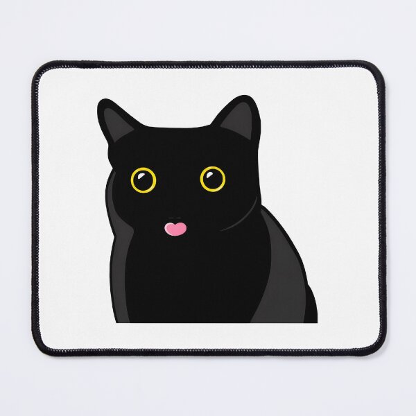 Item preview, Cute Black Cat Pink Heart Tongue Kawaii Art designed and sold by Dmo3HarkoArt.