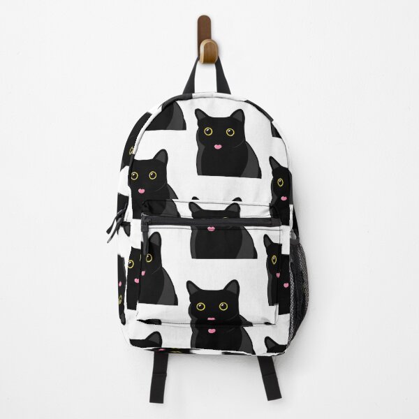 Item preview, Cute Black Cat Pink Heart Tongue Kawaii Art designed and sold by Dmo3HarkoArt.