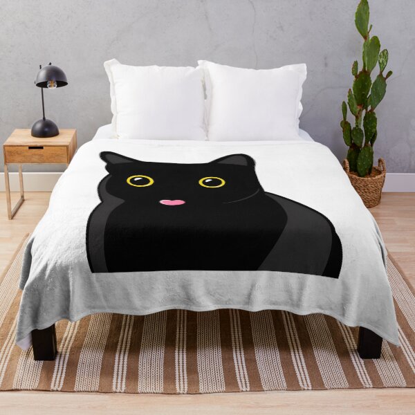 Item preview, Cute Black Cat Pink Heart Tongue Kawaii Art designed and sold by Dmo3HarkoArt.