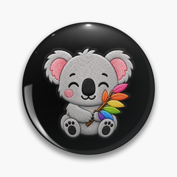 Item preview, Rainbow Koala Embroidery Patch Illustration designed and sold by ColorSplash123.