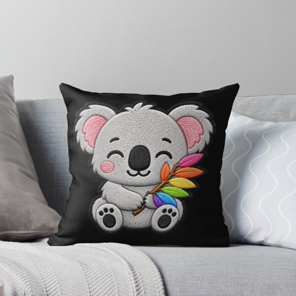 Item preview, Rainbow Koala Embroidery Patch Illustration designed and sold by ColorSplash123.