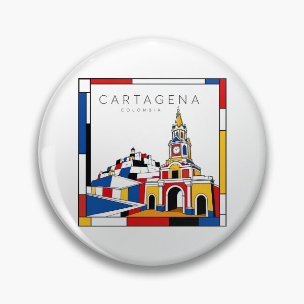 Item preview, Cartagena Mondrian style poster 3D designed and sold by CMYKStudio.