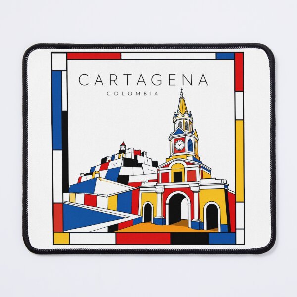 Item preview, Cartagena Mondrian style poster 3D designed and sold by CMYKStudio.