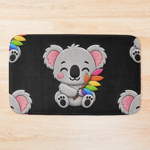 Item preview, Rainbow Koala Embroidery Patch Illustration designed and sold by ColorSplash123.