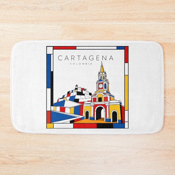Item preview, Cartagena Mondrian style poster 3D designed and sold by CMYKStudio.