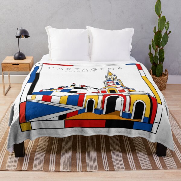 Item preview, Cartagena Mondrian style poster 3D designed and sold by CMYKStudio.