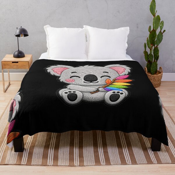 Item preview, Rainbow Koala Embroidery Patch Illustration designed and sold by ColorSplash123.